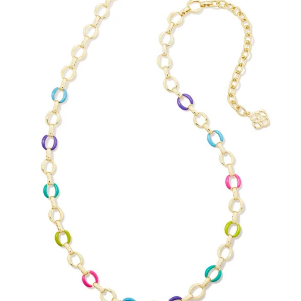 Kendra Scott Gold Necklace with Multicolor Accents
